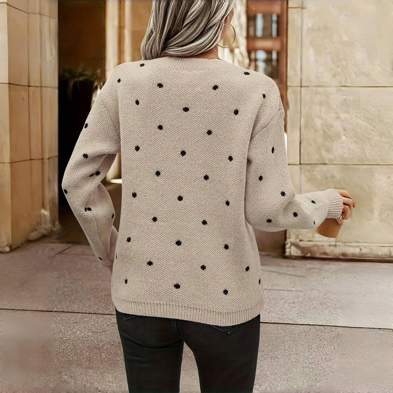Emily – Polka Dot Knit Sweater