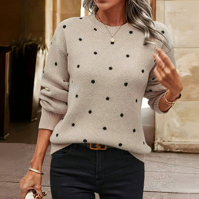 Emily – Polka Dot Knit Sweater