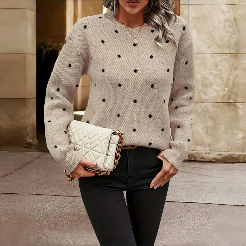 Emily – Polka Dot Knit Sweater