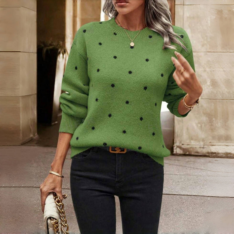 Emily – Polka Dot Knit Sweater